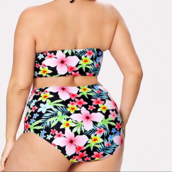 Floral swim 2 piece in plus - Picture 7 of 8